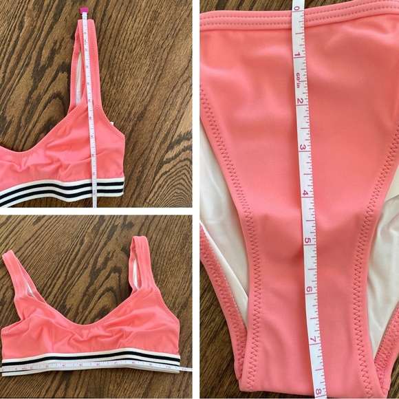 Solid & Striped Flamingo Pink Bikini Set, Katie Top & Lulu Bottom, NWT - Picture 14 of 15